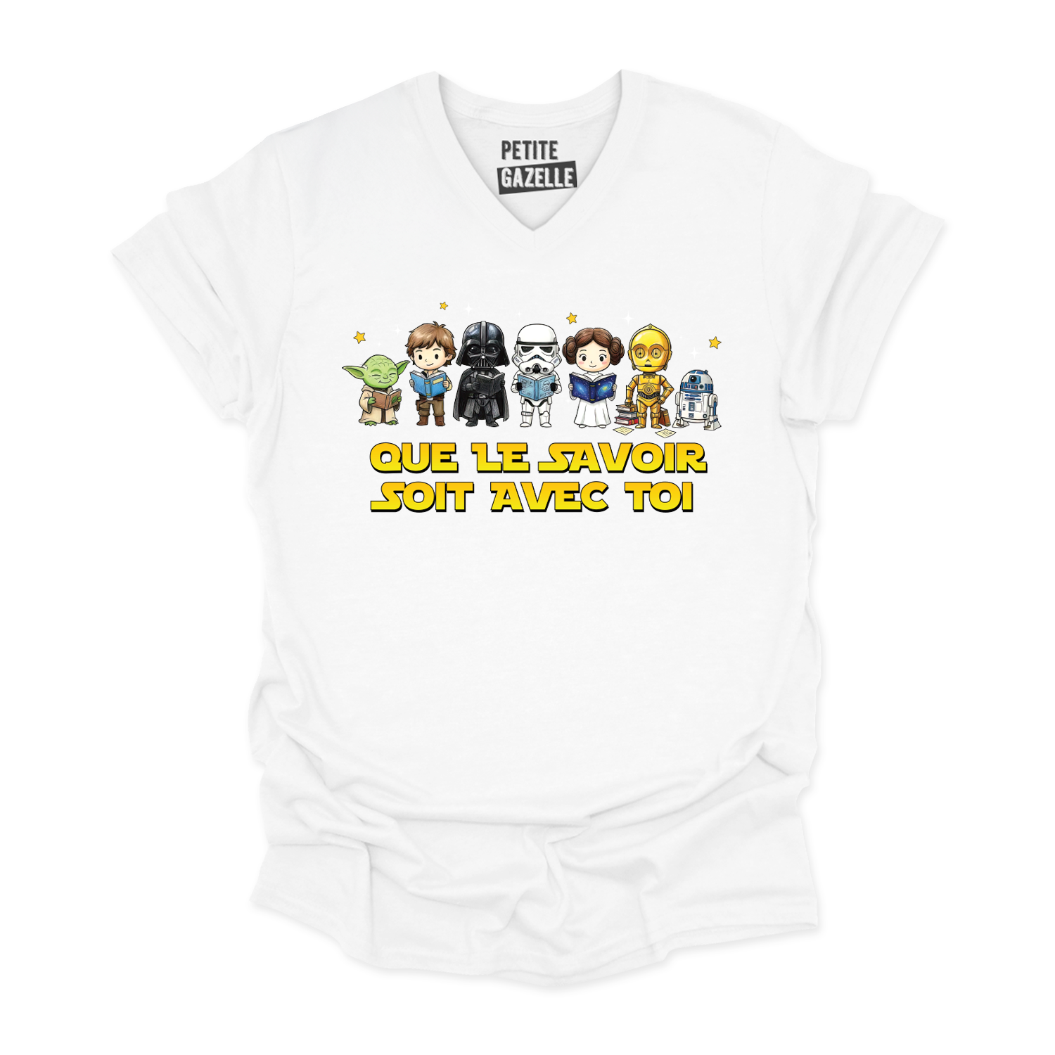 TSHIRT COL en V | Que le savoir soit avec toi