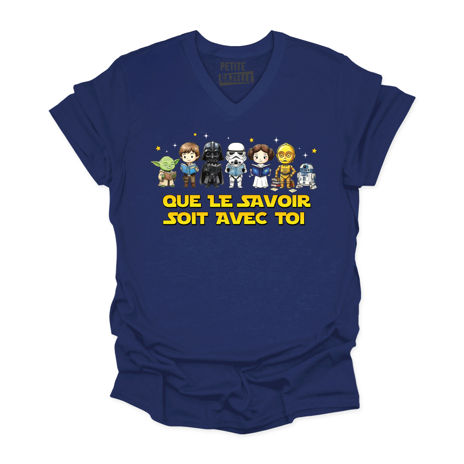 TSHIRT COL en V | Que le savoir soit avec toi
