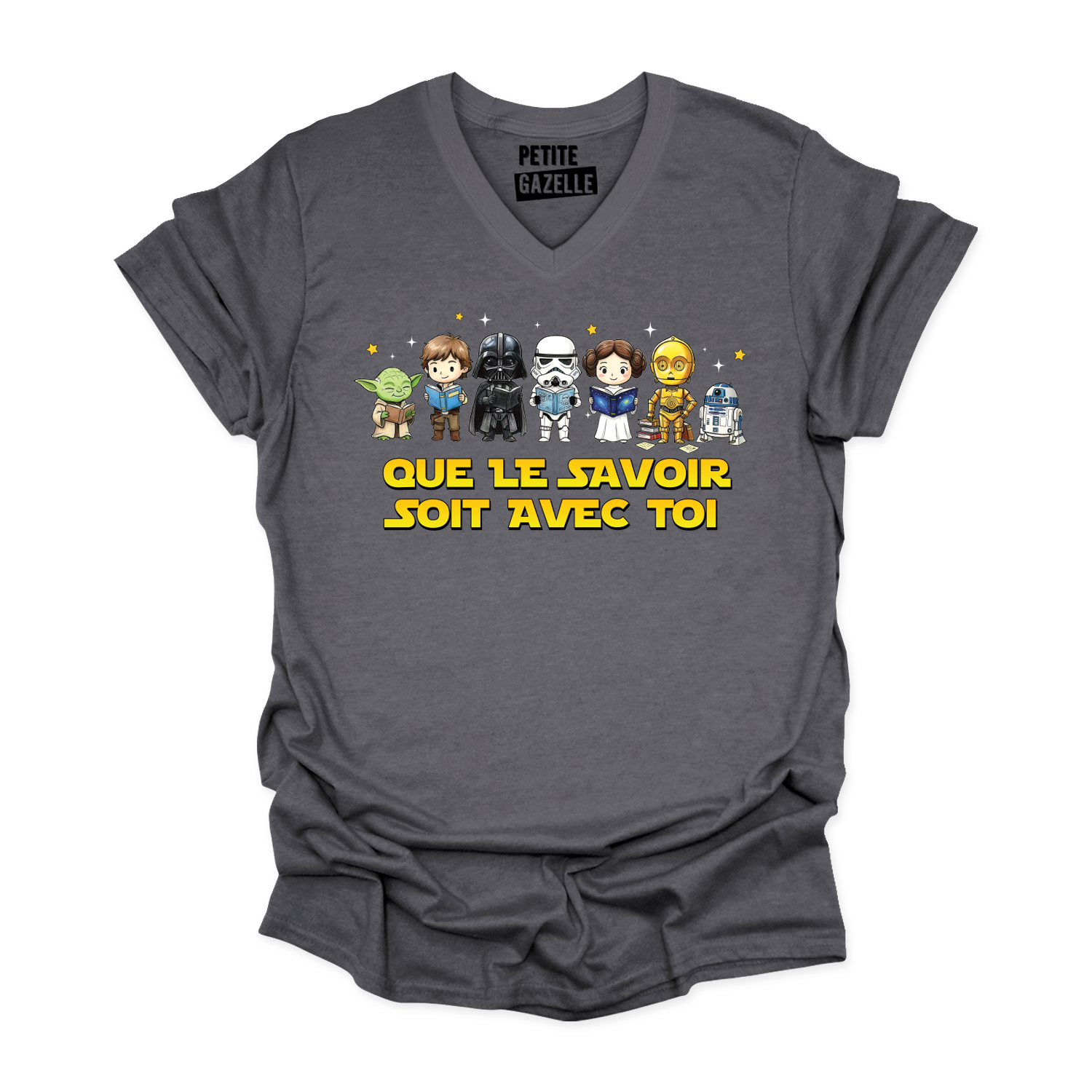 TSHIRT COL en V | Que le savoir soit avec toi