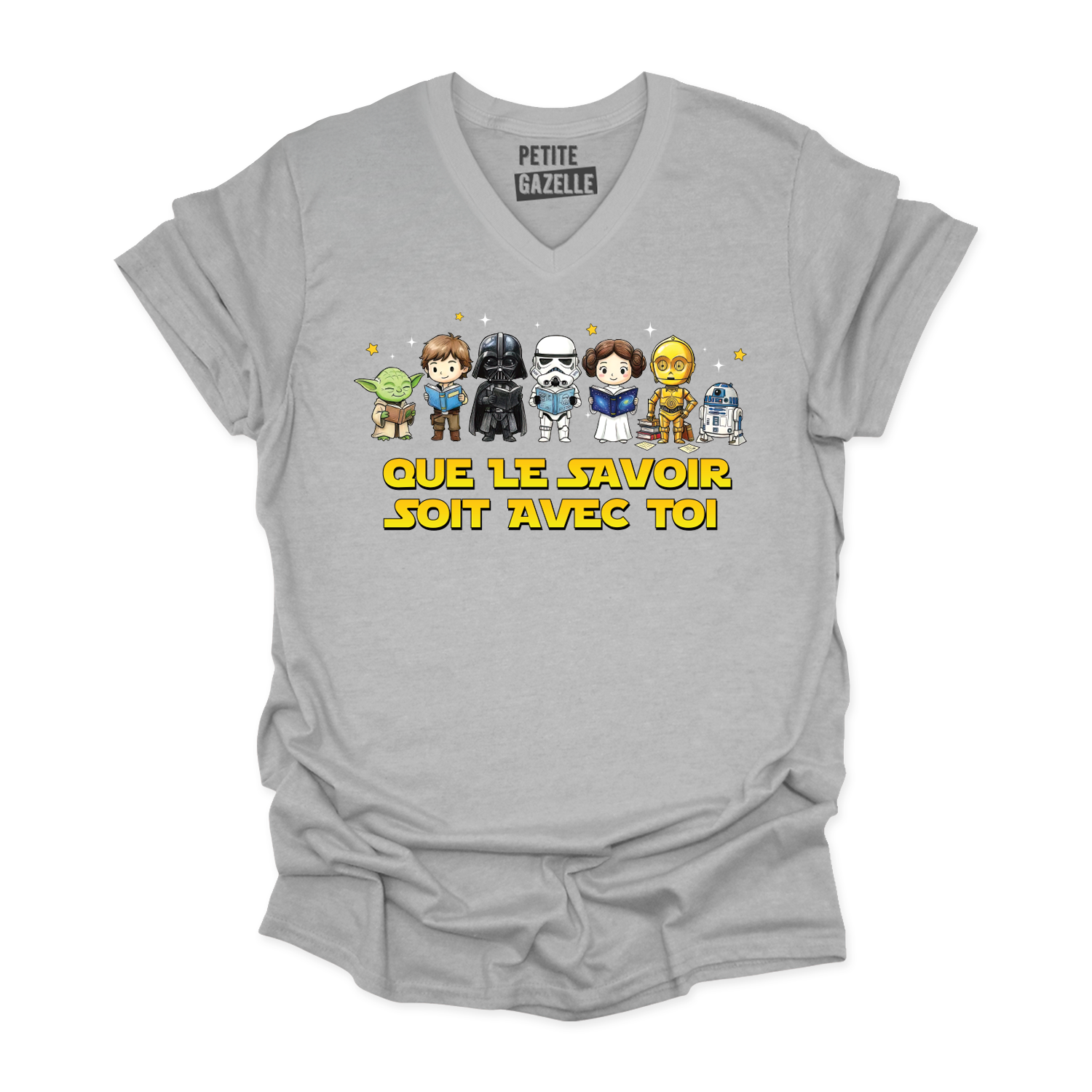 TSHIRT COL en V | Que le savoir soit avec toi