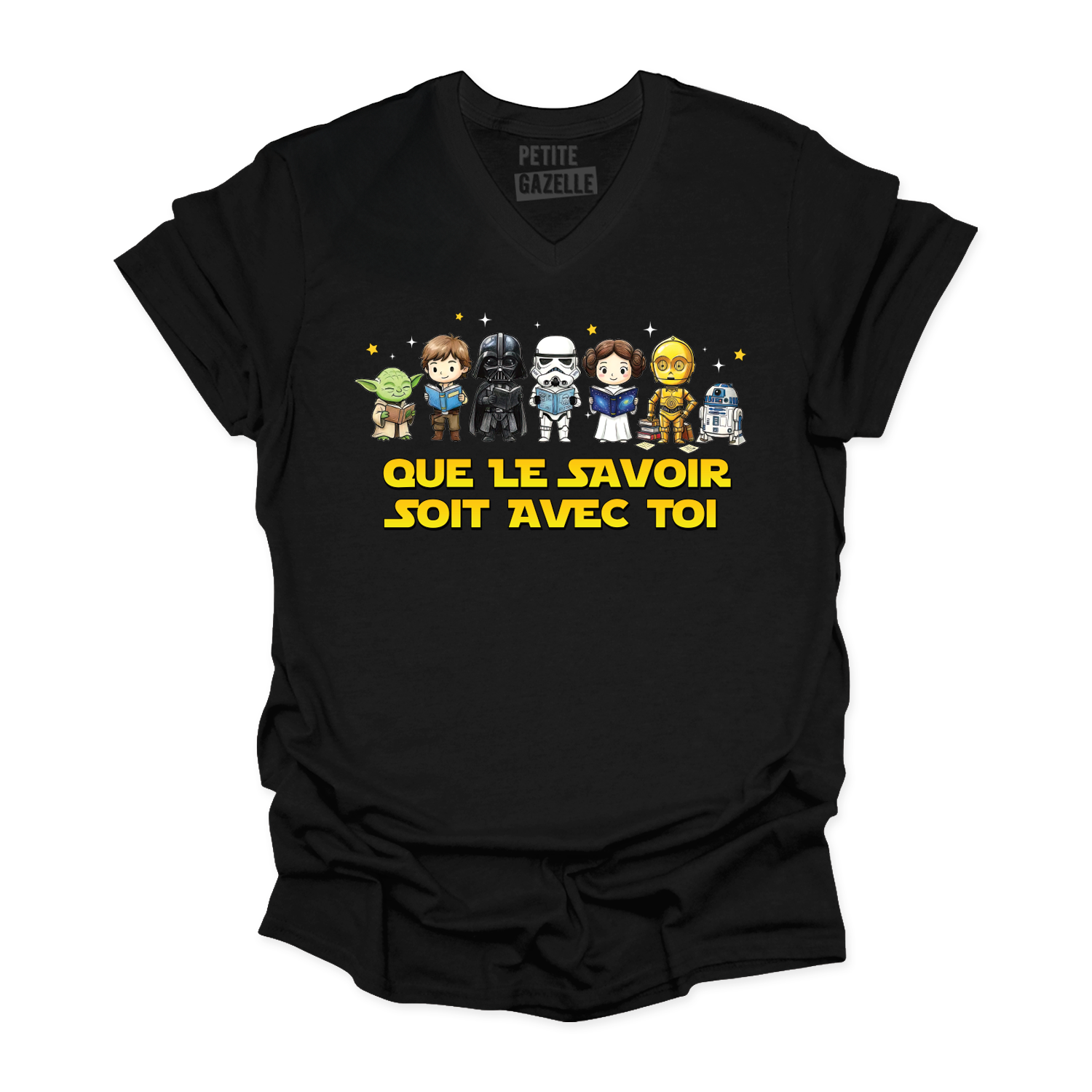 TSHIRT COL en V | Que le savoir soit avec toi