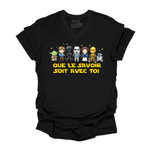 TSHIRT COL en V | Que le savoir soit avec toi