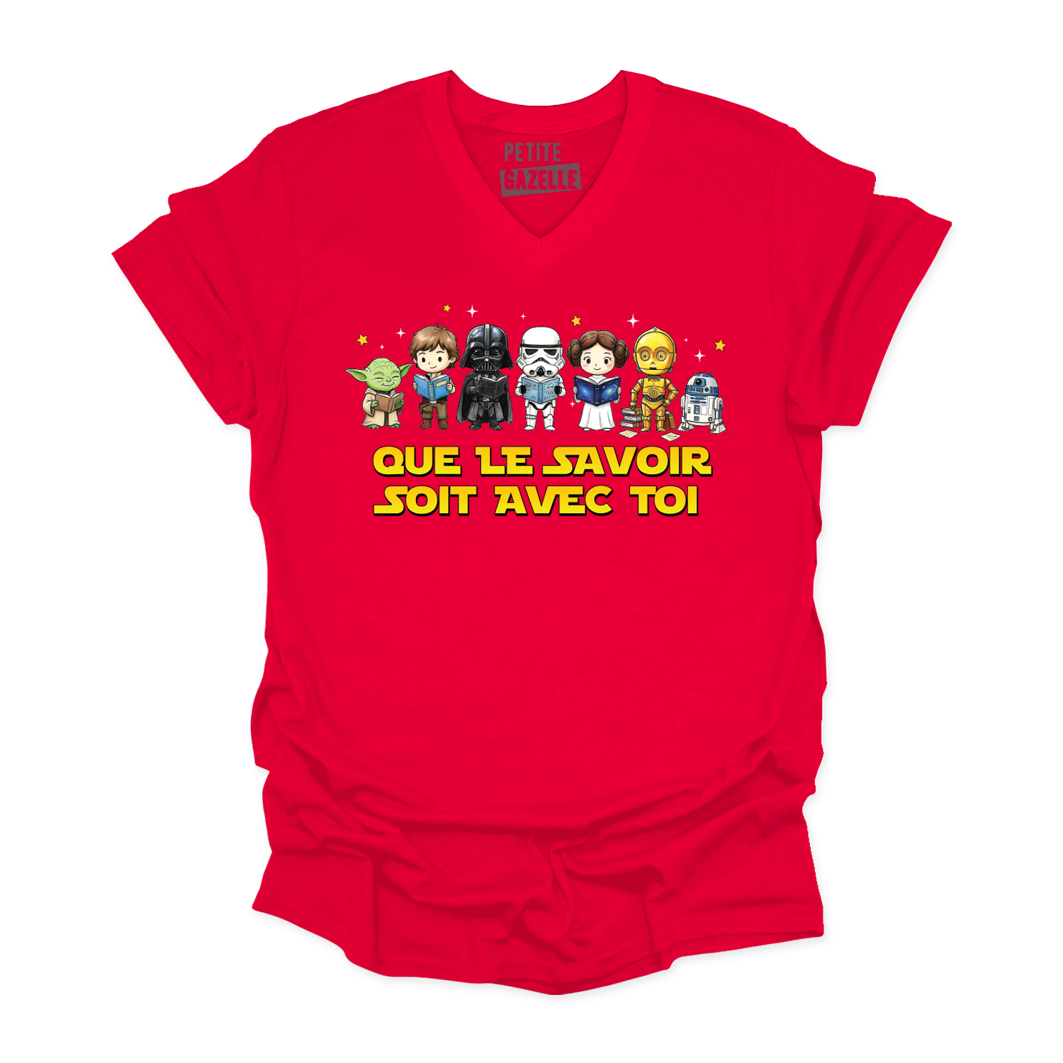 TSHIRT COL en V | Que le savoir soit avec toi