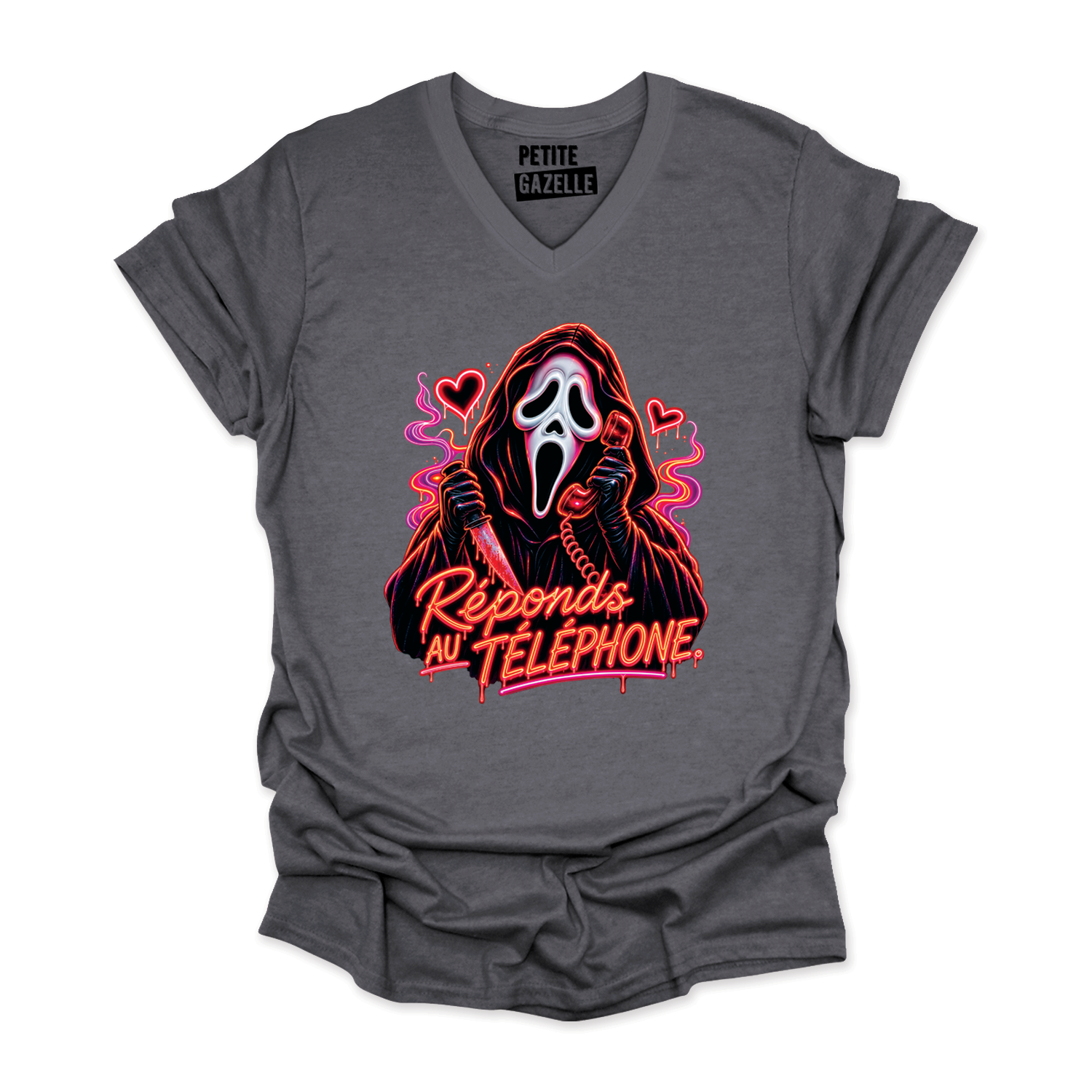TSHIRT COL en V | Réponds au téléphone