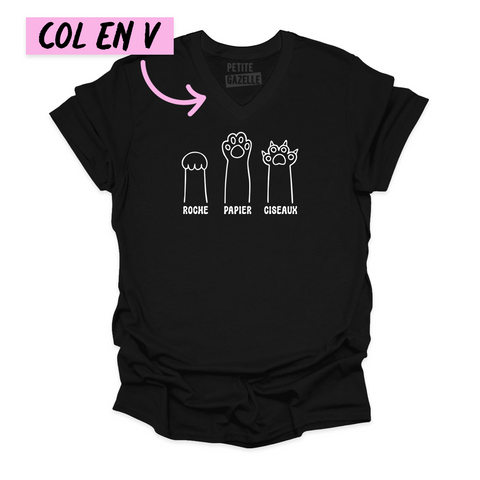 TSHIRT COL en V | Pattes de chat