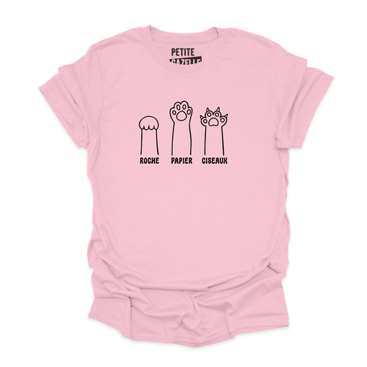 T - SHIRT COL ROND | Pattes de chat - T-shirt Unisexe Col Rond - Petite Gazelle Atelier