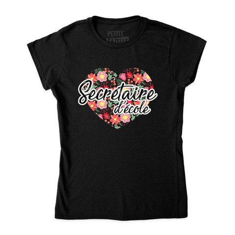 TSHIRT AJUSTÉ | Secrétaire Coeurs & Fleurs