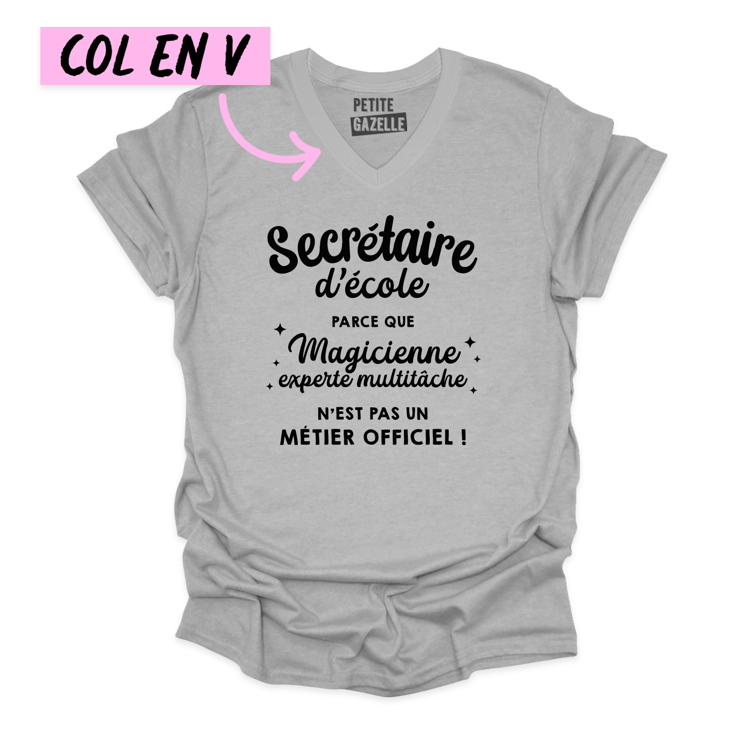 TSHIRT COL en V | Secrétaire Multitâche