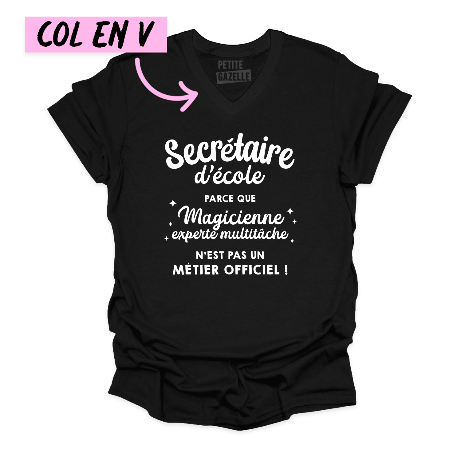 TSHIRT COL en V | Secrétaire Multitâche