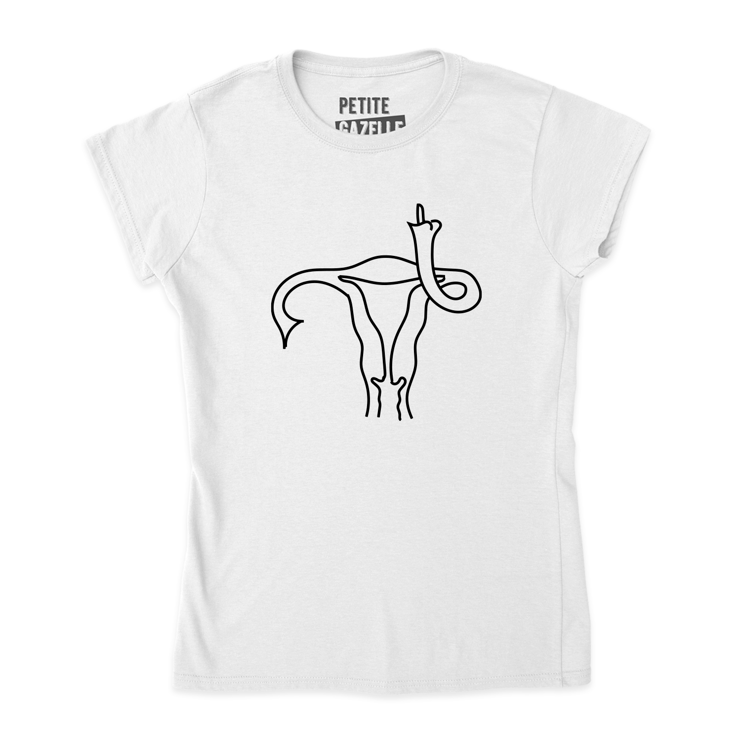 TSHIRT AJUSTÉ | Uterus fâché qu'on se mêle de ses affaires