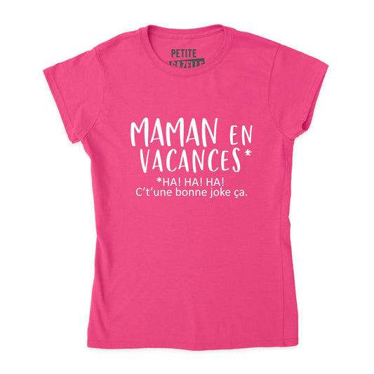 XL - T-shirt Ajusté Fuchsia - Maman en vacances