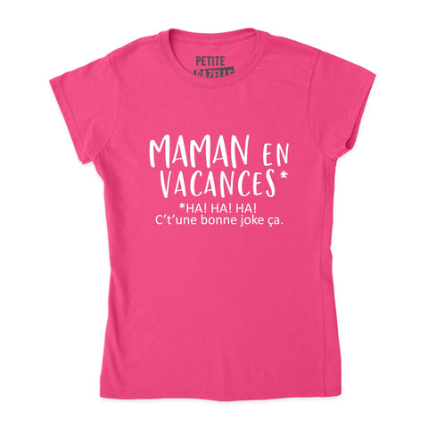 XL - T-shirt Ajusté Fuchsia - Maman en vacances