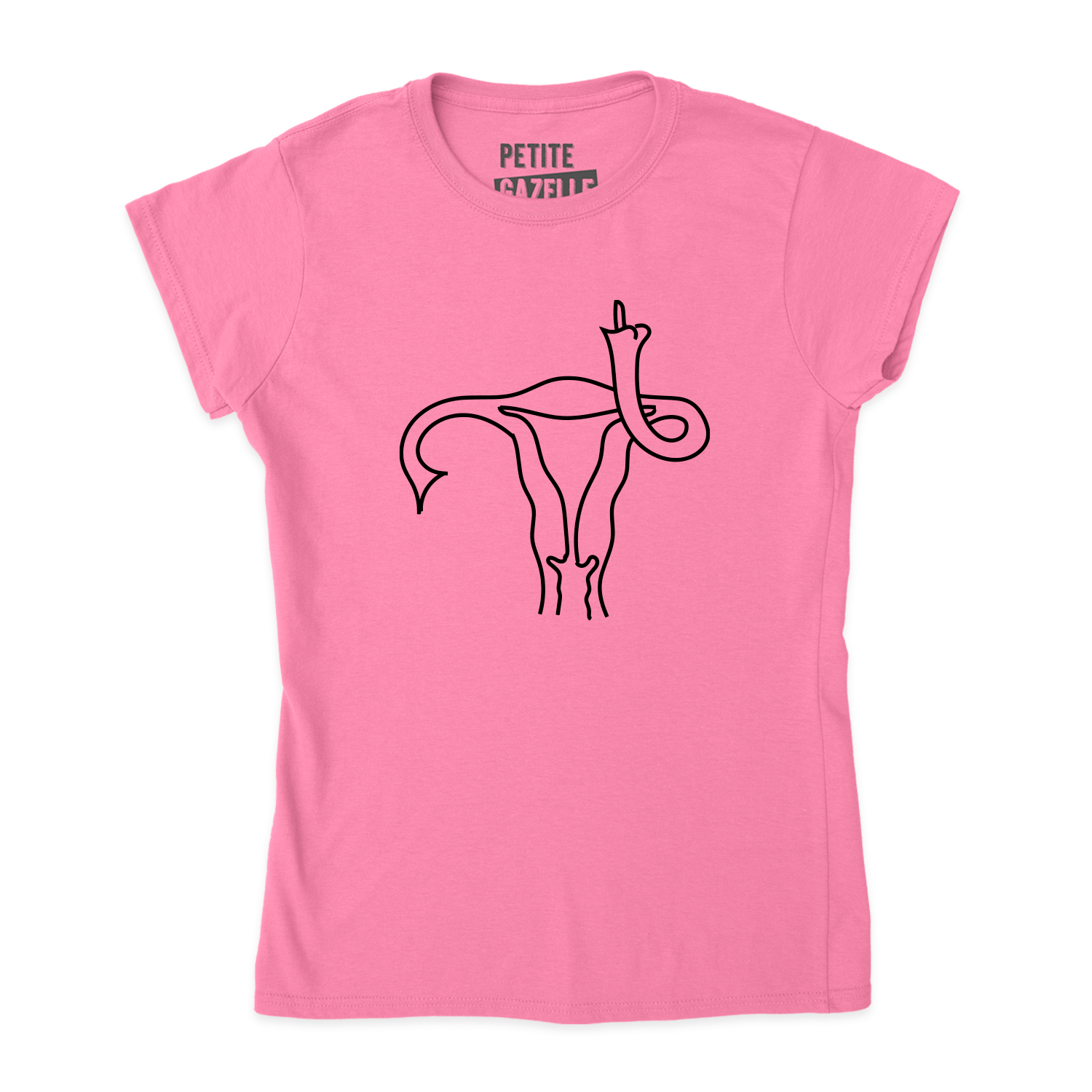 TSHIRT AJUSTÉ | Uterus fâché qu'on se mêle de ses affaires