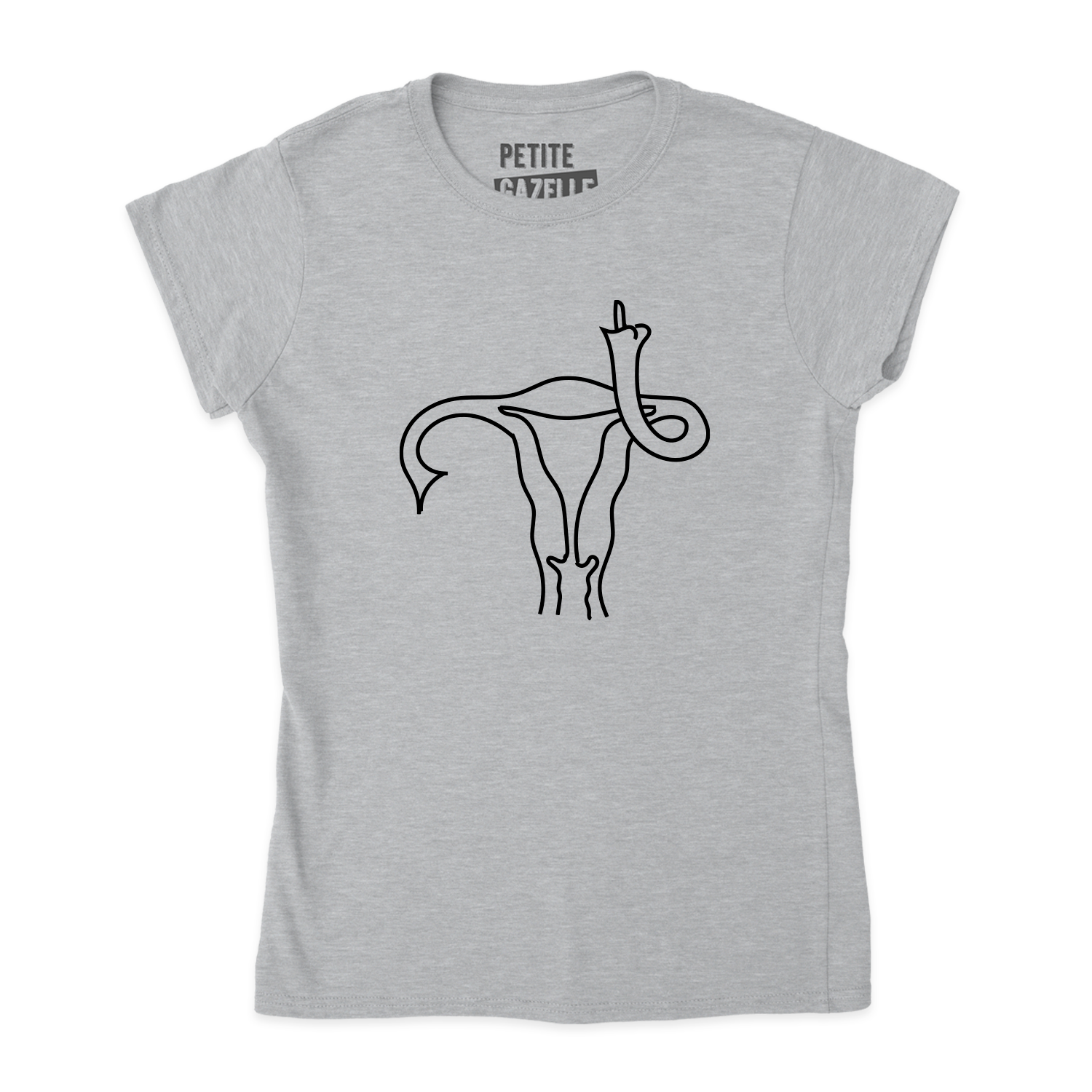 TSHIRT AJUSTÉ | Uterus fâché qu'on se mêle de ses affaires