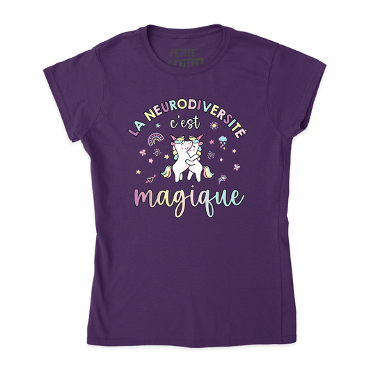 TSHIRT AJUSTÉ | La neurodiversité c'est magique - T-Shirt coupe ajustée - Petite Gazelle Atelier