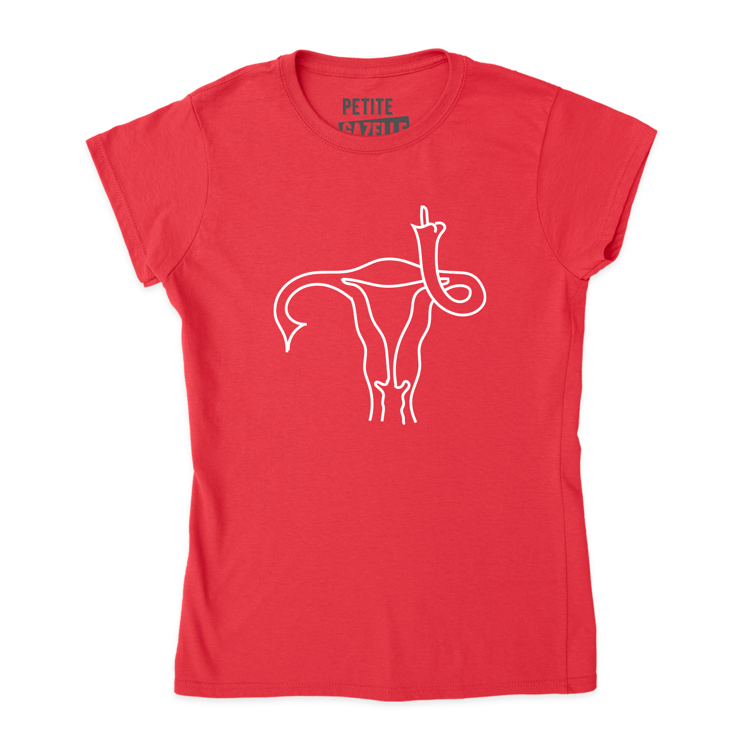 TSHIRT AJUSTÉ | Uterus fâché qu'on se mêle de ses affaires