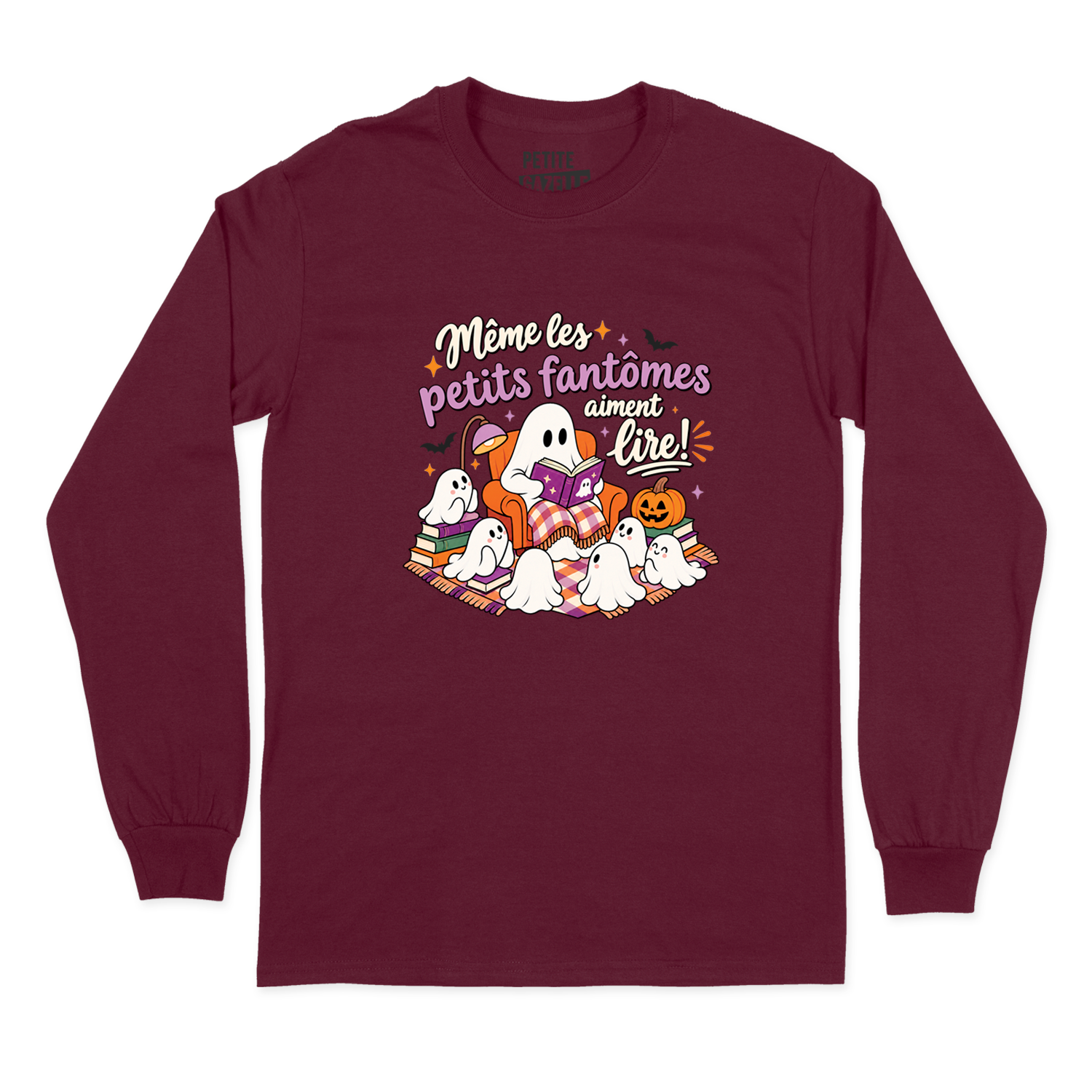 T-SHIRT À MANCHES LONGUES | Même les petits fantômes aiment lire !