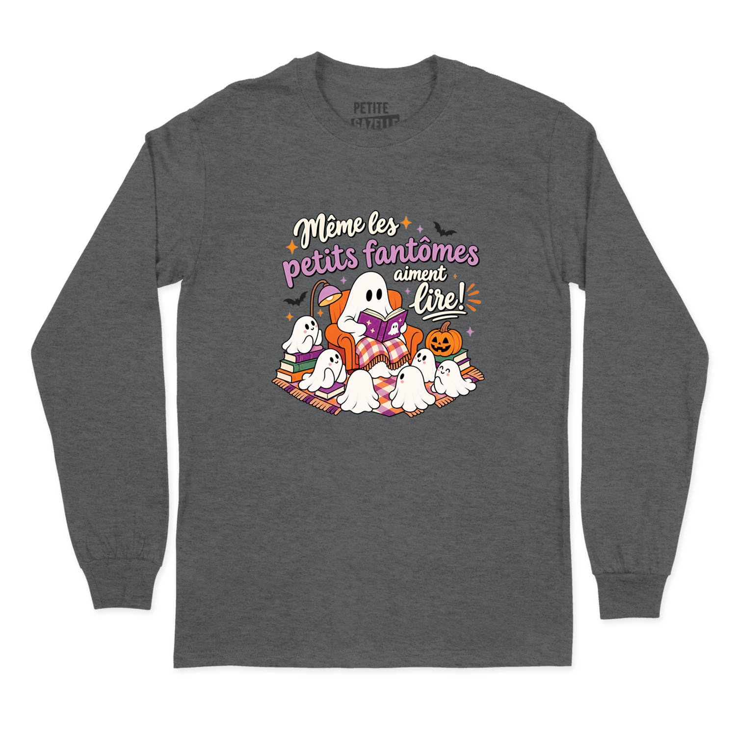 T-SHIRT À MANCHES LONGUES | Même les petits fantômes aiment lire !
