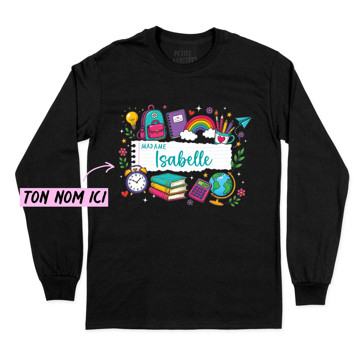 T-SHIRT À MANCHES LONGUES | Feuille Lignée