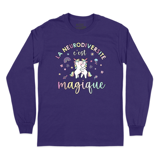 T - SHIRT À MANCHES LONGUES | La neurodiversité c'est magique - T-Shirt à manches longues - Petite Gazelle Atelier