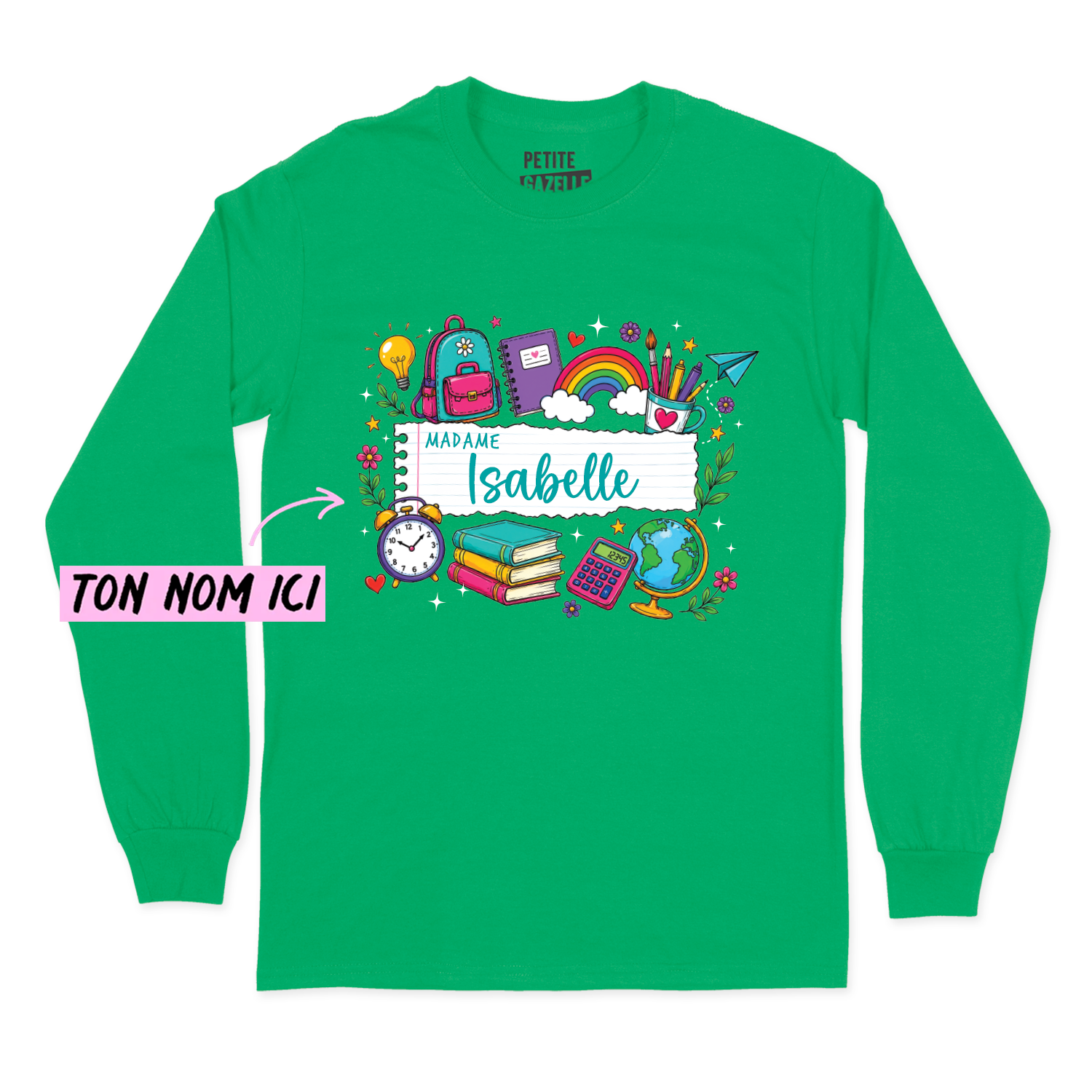 T-SHIRT À MANCHES LONGUES | Feuille Lignée