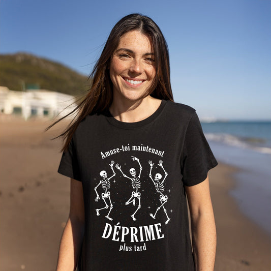 T - SHIRT COL ROND | Amuse - toi maintenant - T-shirt Unisexe Col Rond - Petite Gazelle Atelier