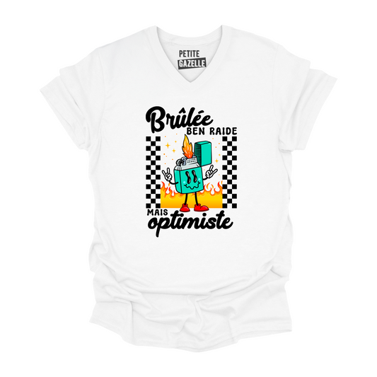 TSHIRT COL en V | Brûlée ben raide