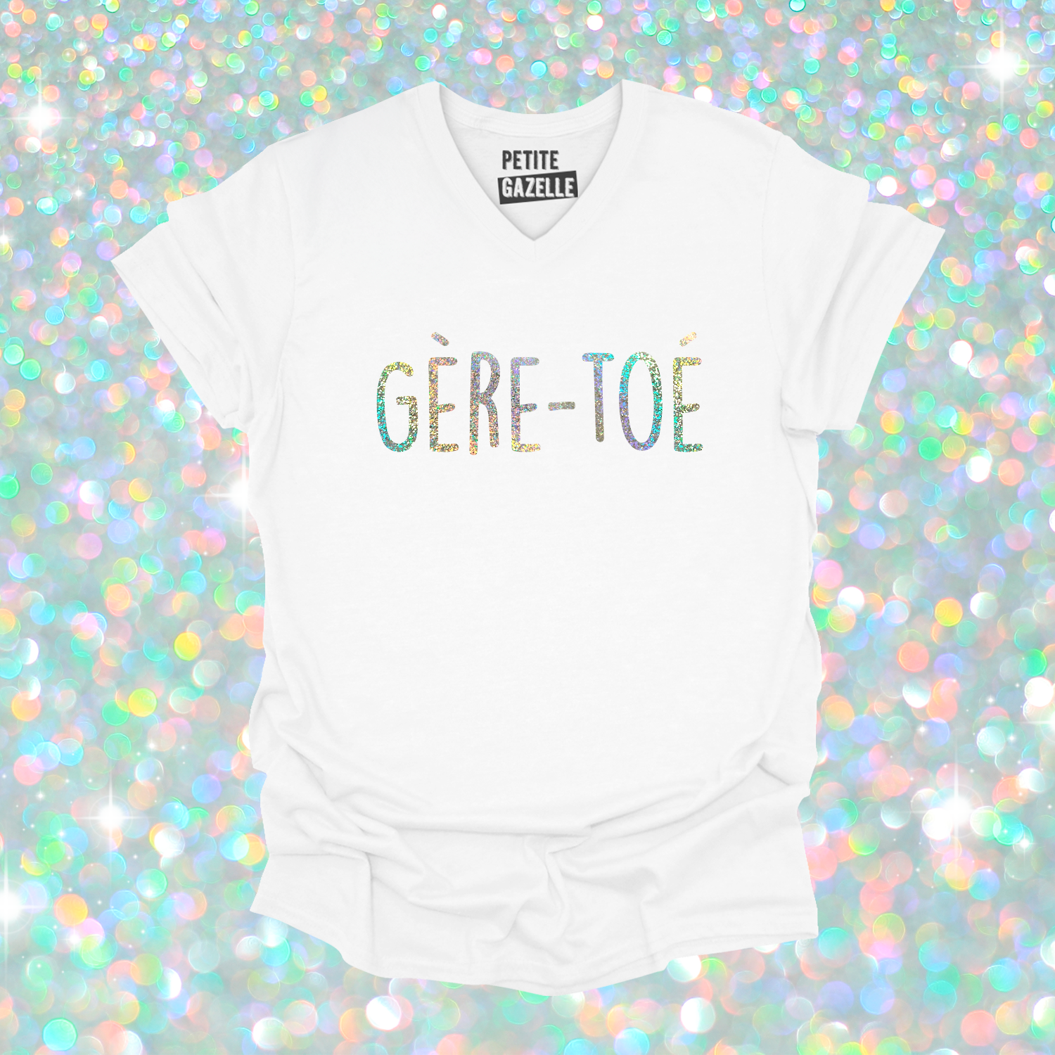 TSHIRT COL en V | Gère-toé (Holographique)