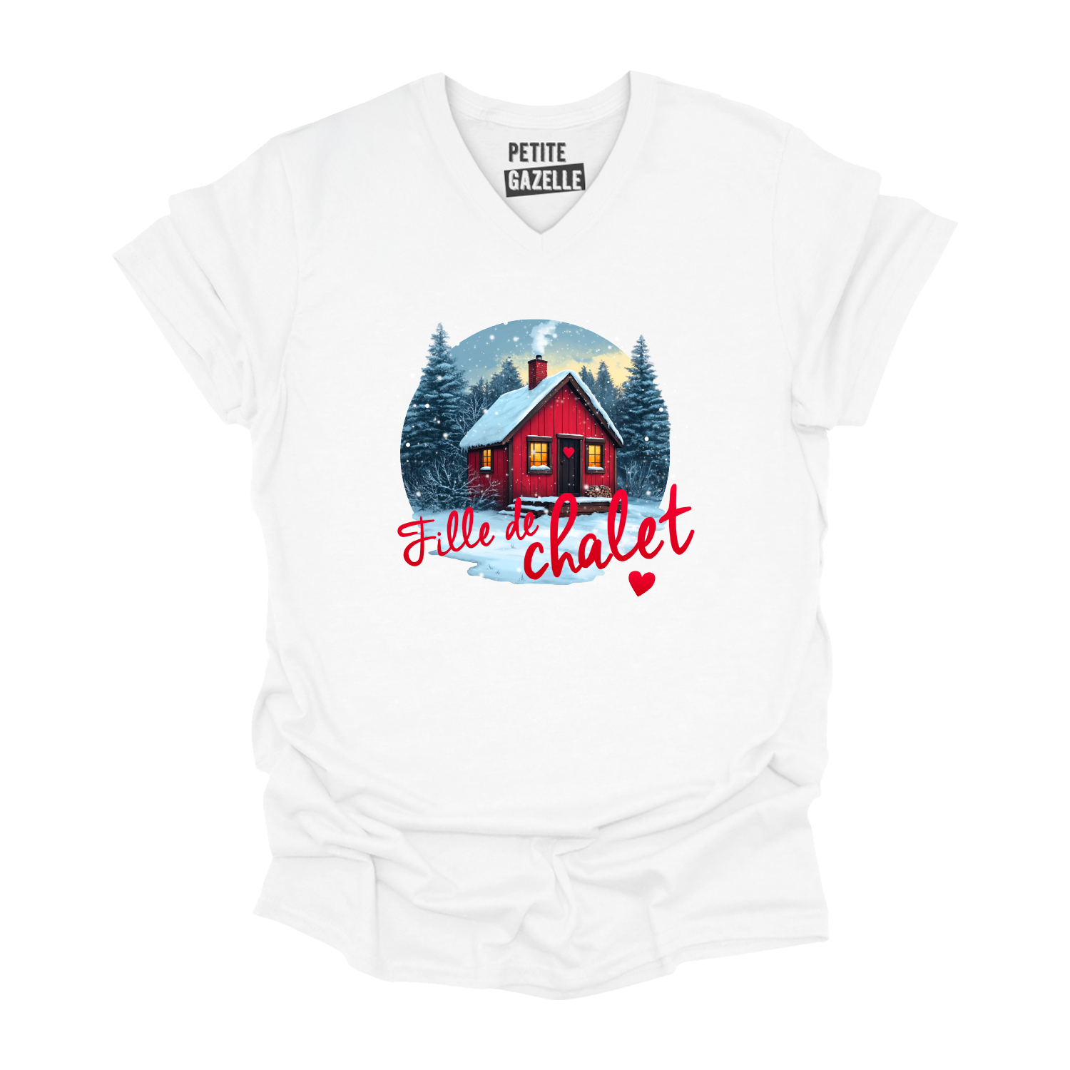 TSHIRT COL en V | Fille de chalet