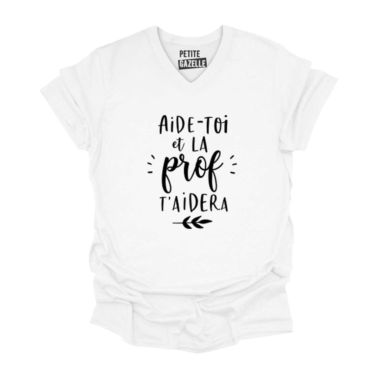 TSHIRT COL en V | Aide-toi et la prof t'aidera