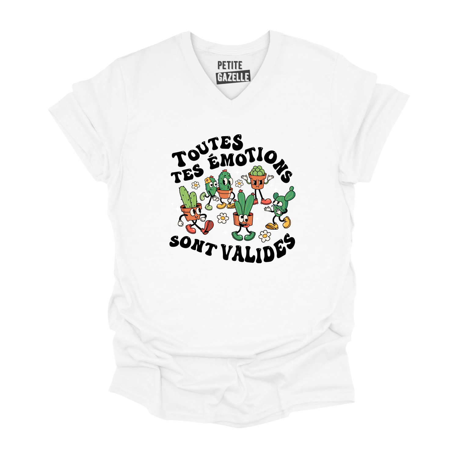 TSHIRT COL en V | Toutes tes émotions sont valides