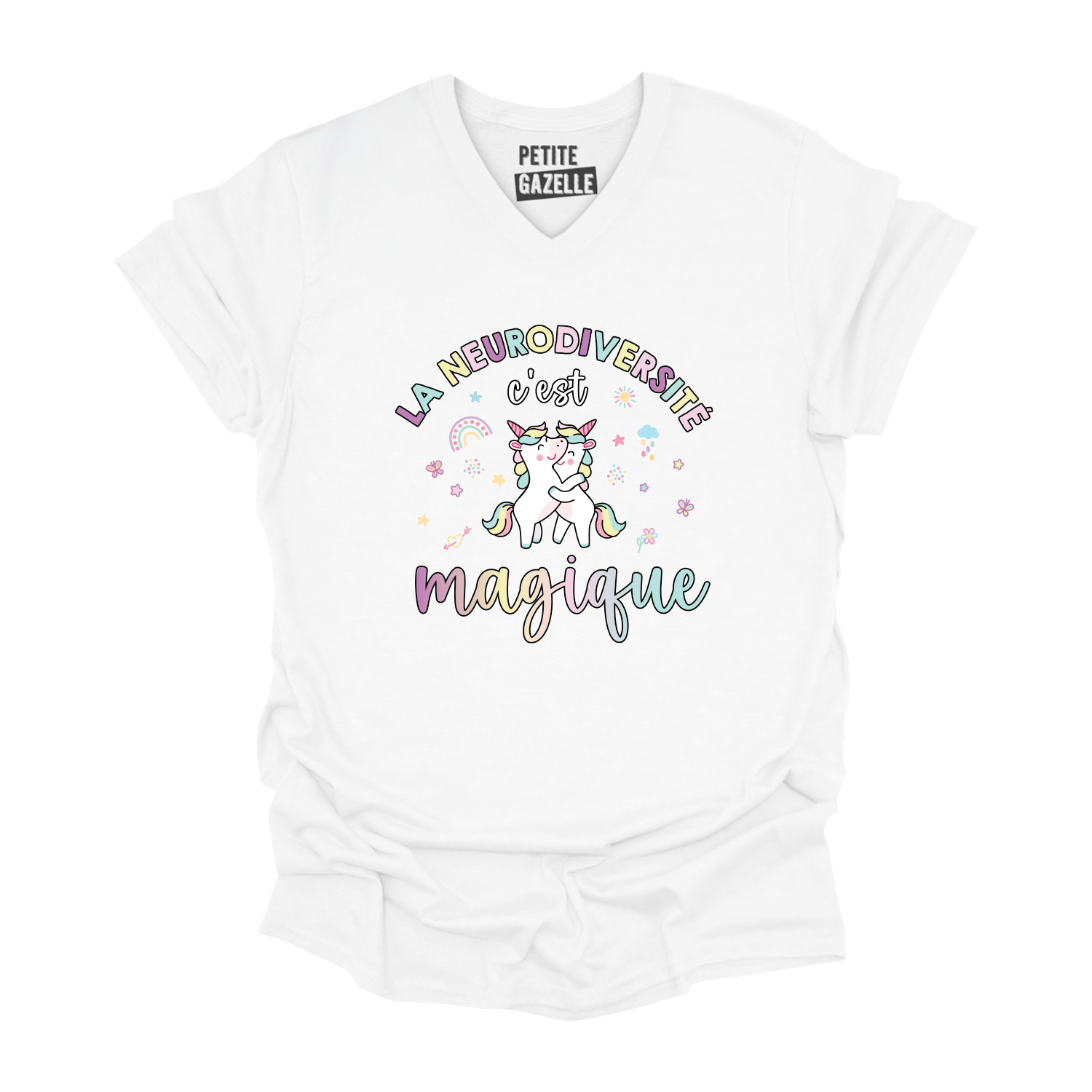 TSHIRT COL en V | La neurodiversité c'est magique