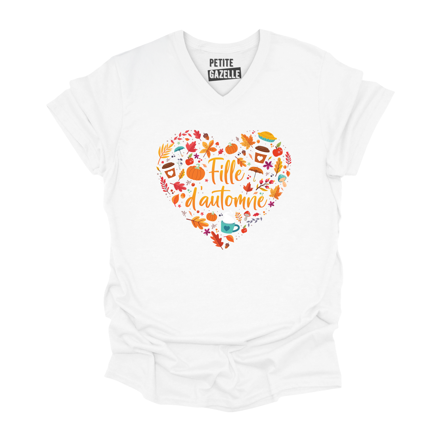 TSHIRT COL en V | Fille d'automne