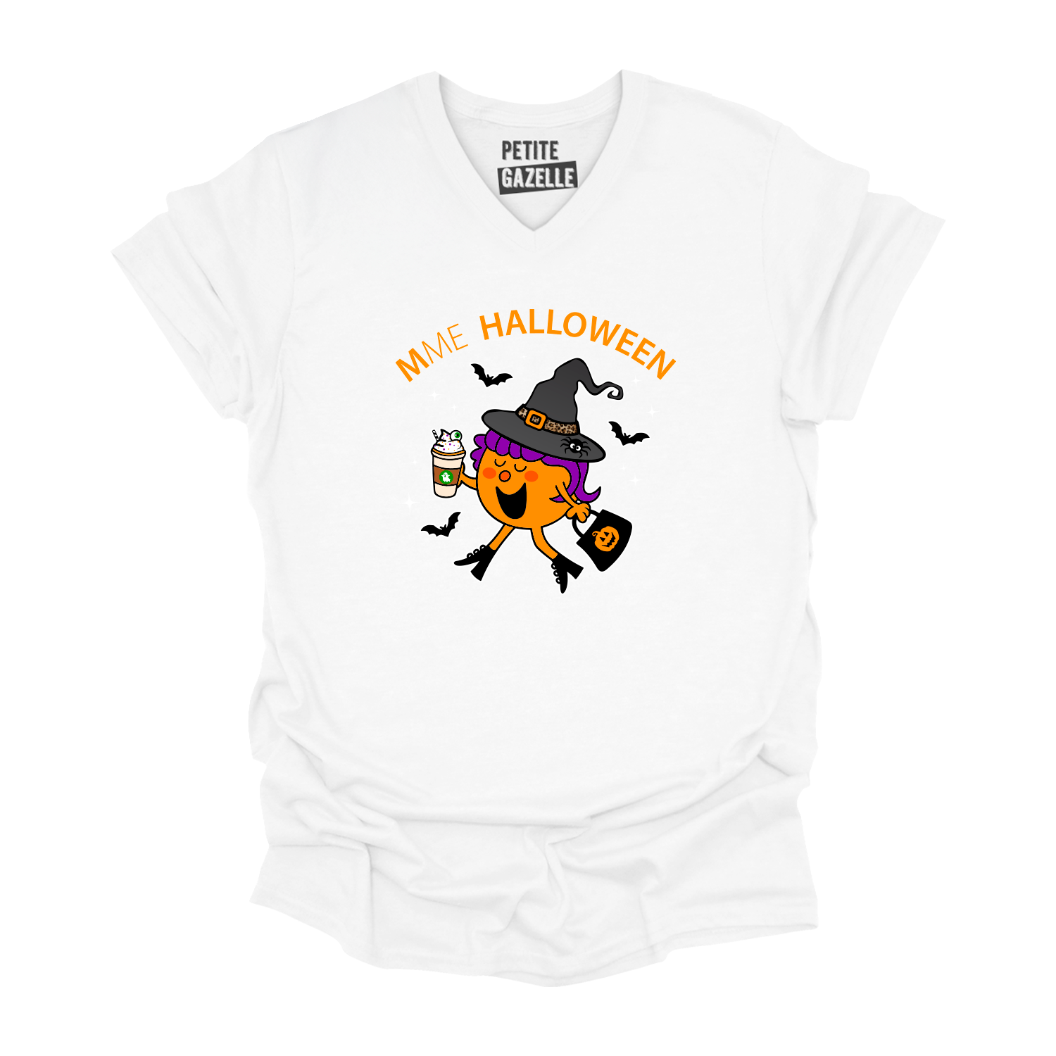 TSHIRT COL en V | Madame Halloween
