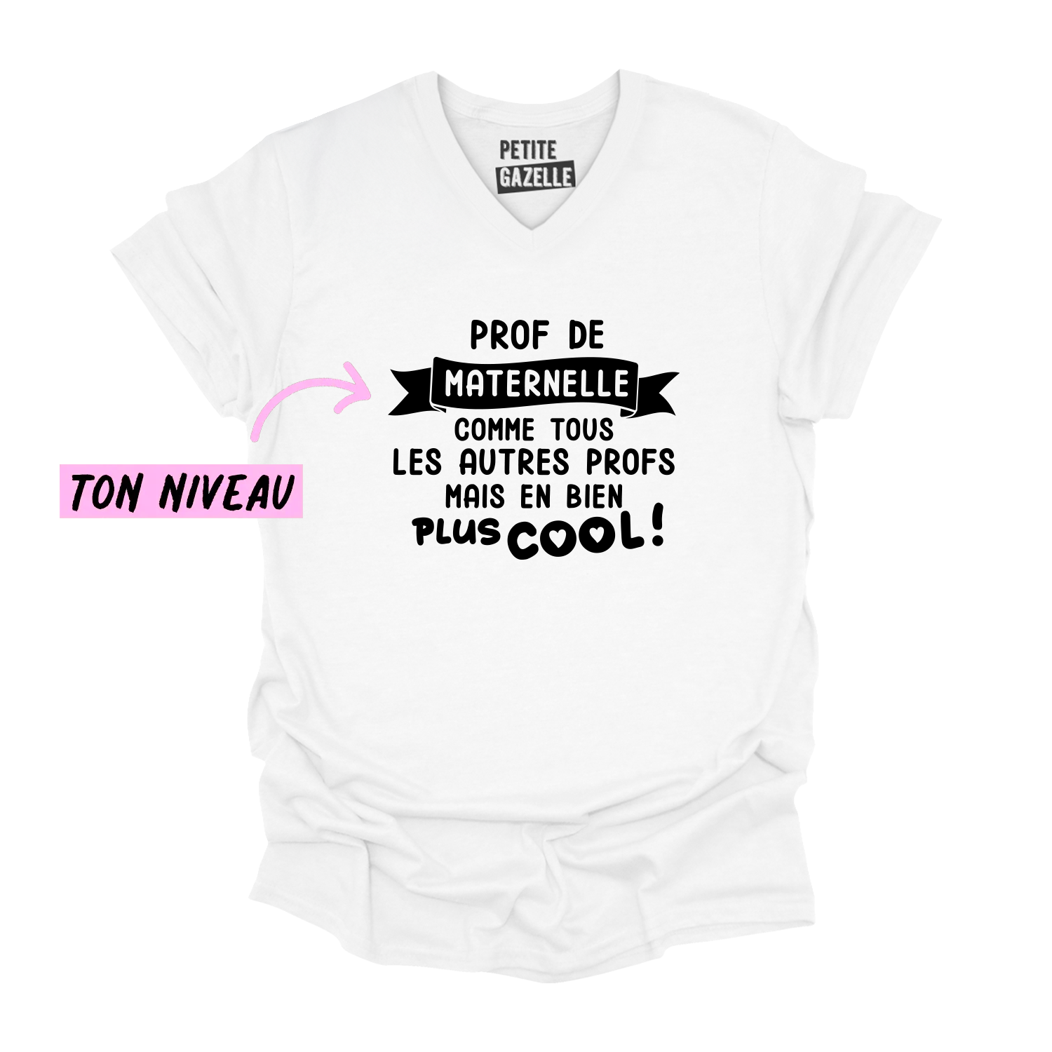 TSHIRT COL en V | Comme tous les autres profs mais en bien plus cool !