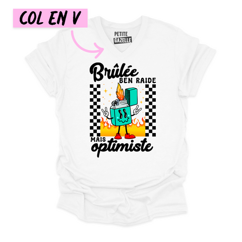 TSHIRT COL en V | Brûlée ben raide