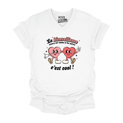 TSHIRT COL en V | La bienveillance c'est cool !