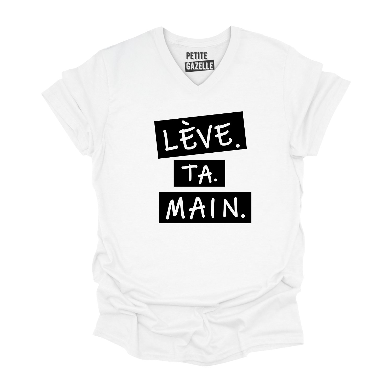 TSHIRT COL en V | Lève.Ta.Main.