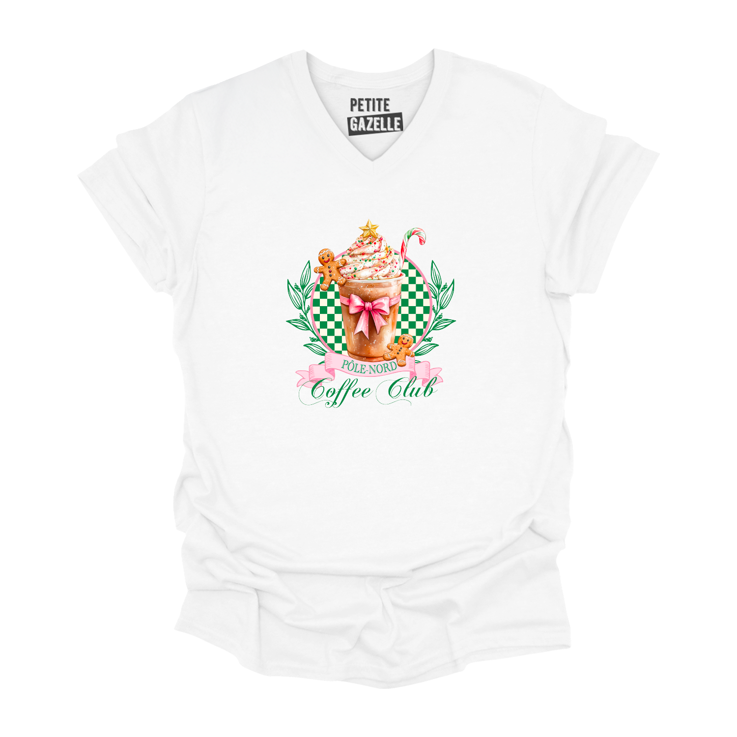 TSHIRT COL en V | Pôle-Nord Coffee Club