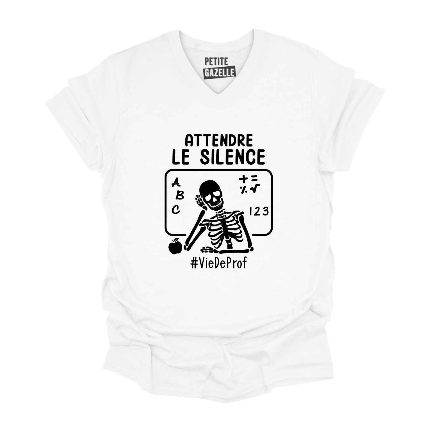 TSHIRT COL en V | Attendre le silence