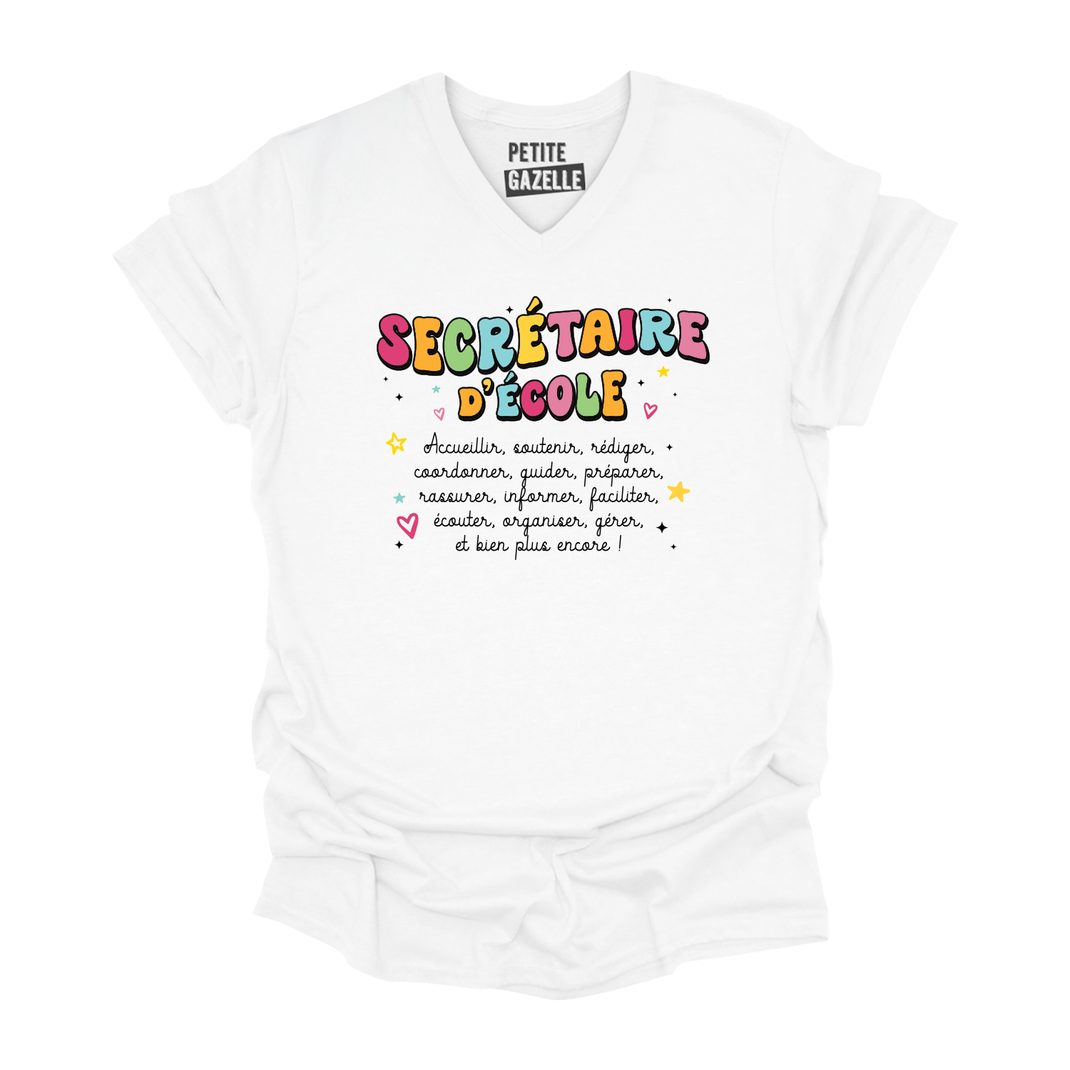 TSHIRT COL en V | Secrétaire Groovy