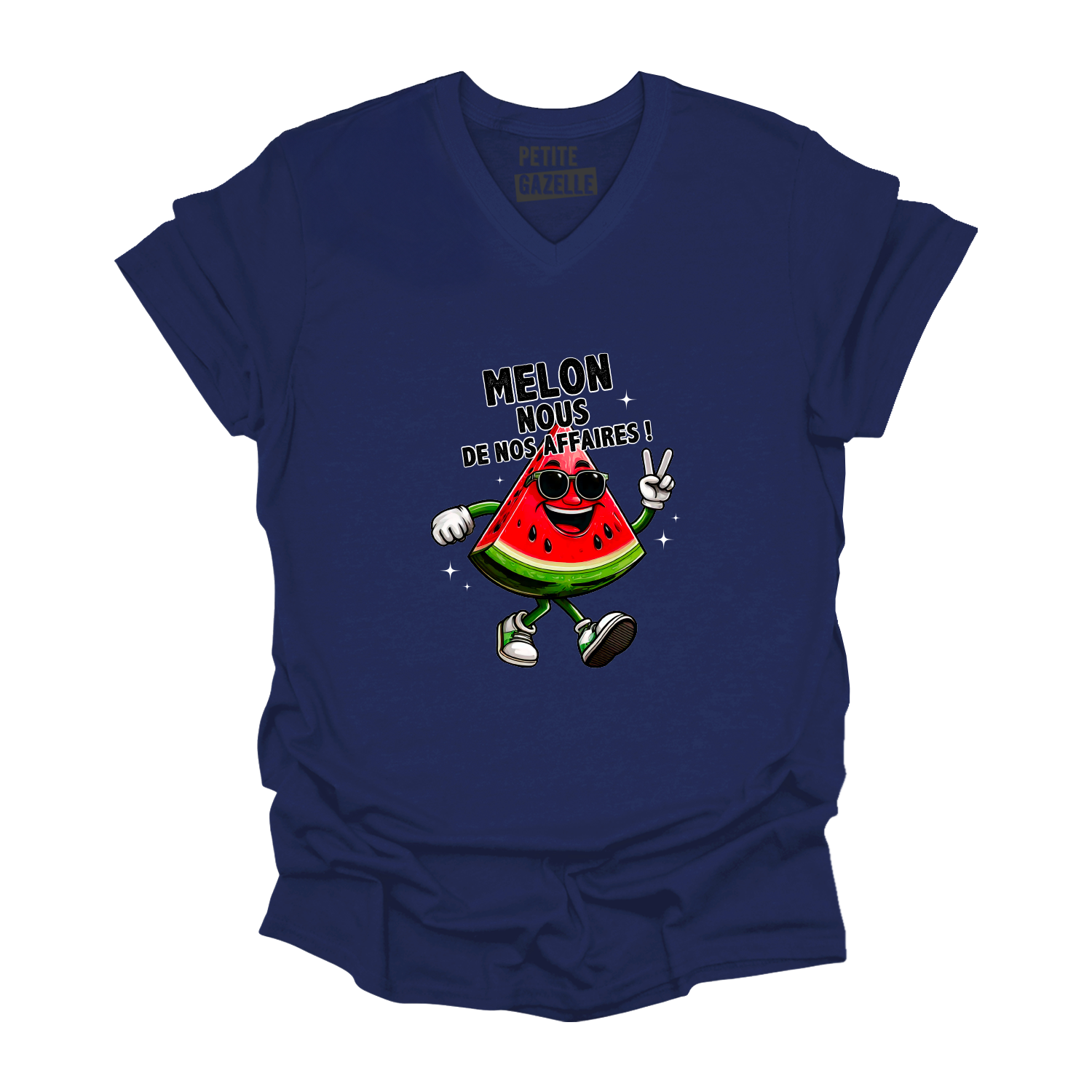 TSHIRT COL en V | Melon nous de nos affaires !