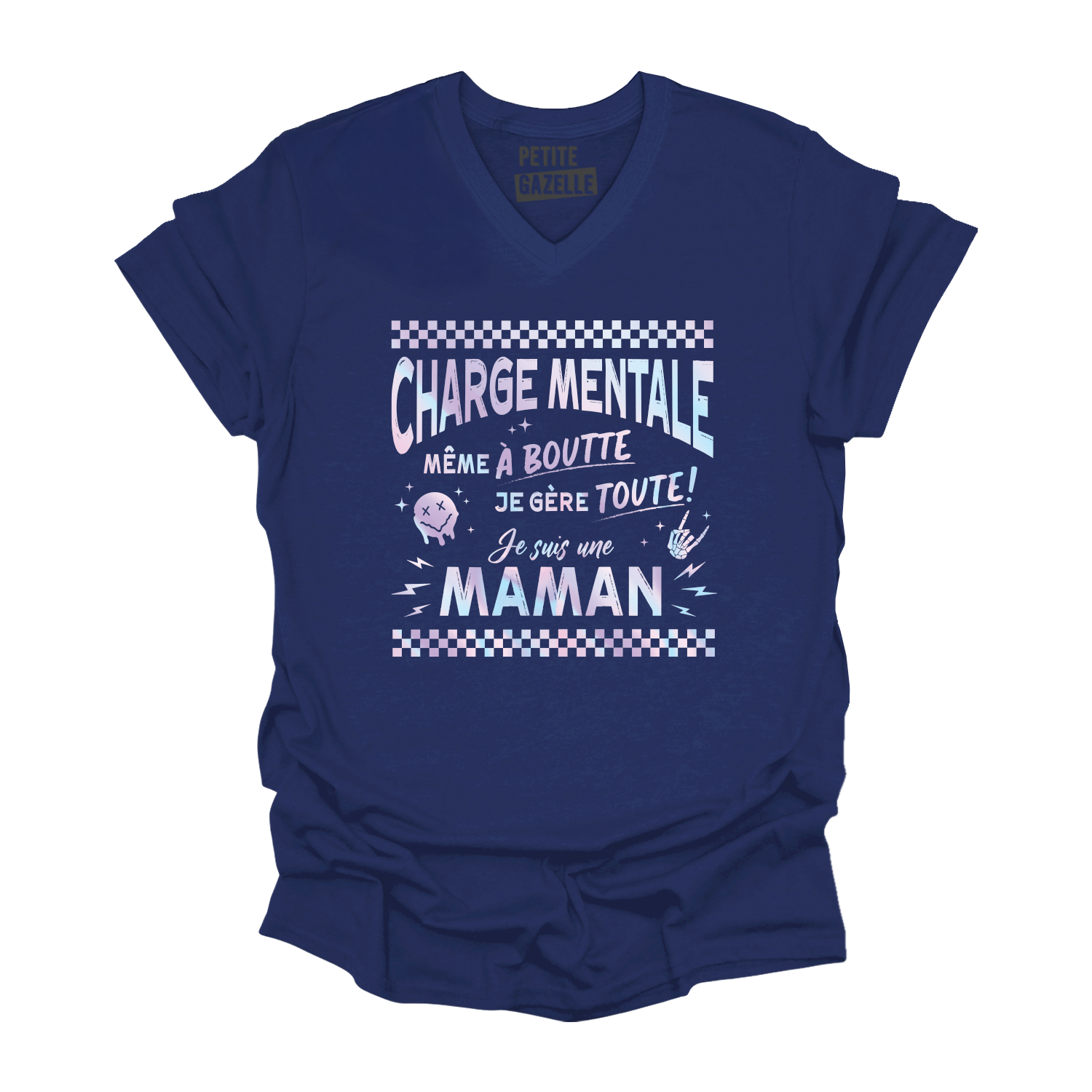 TSHIRT COL en V | Même à boutte