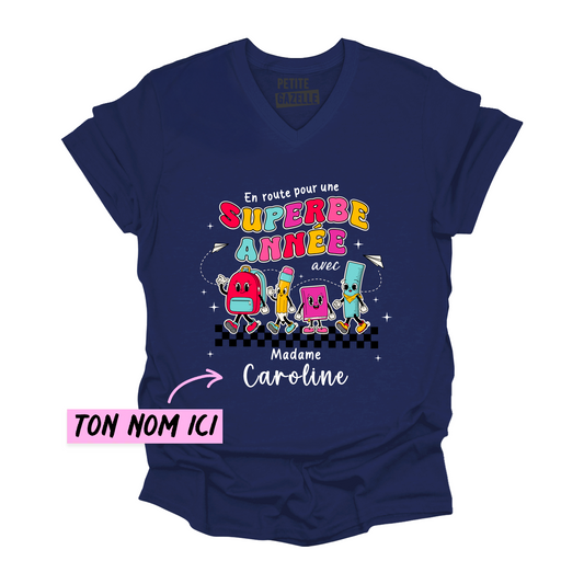 TSHIRT COL en V | En route pour une superbe année