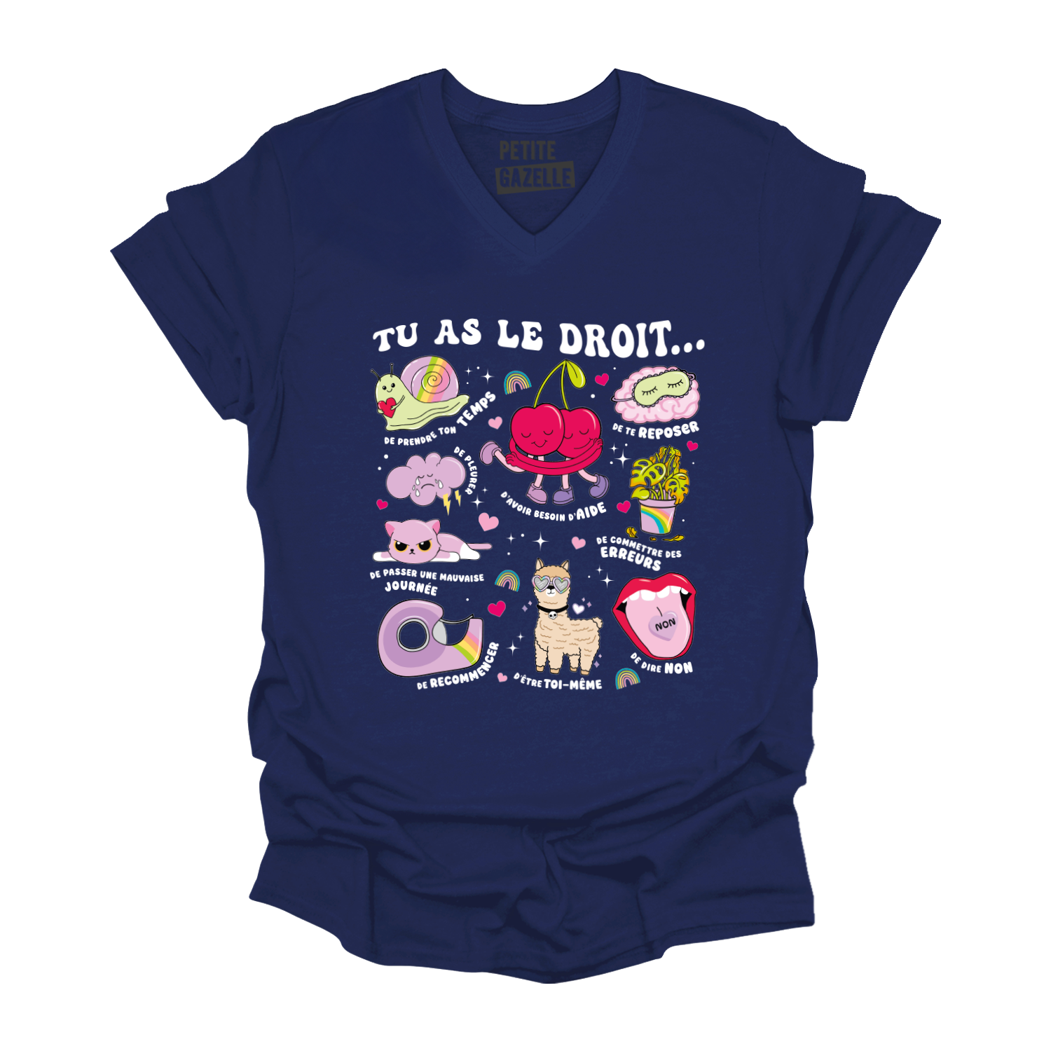 TSHIRT COL en V | Tu as le droit ...