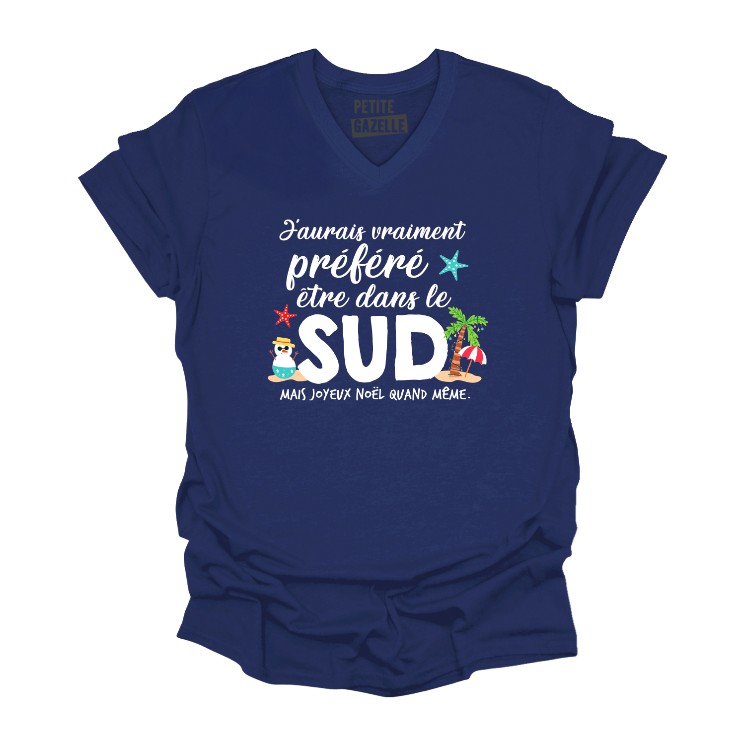TSHIRT COL en V | J'aurais préféré être dans le sud