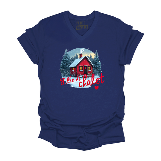 TSHIRT COL en V | Fille de chalet