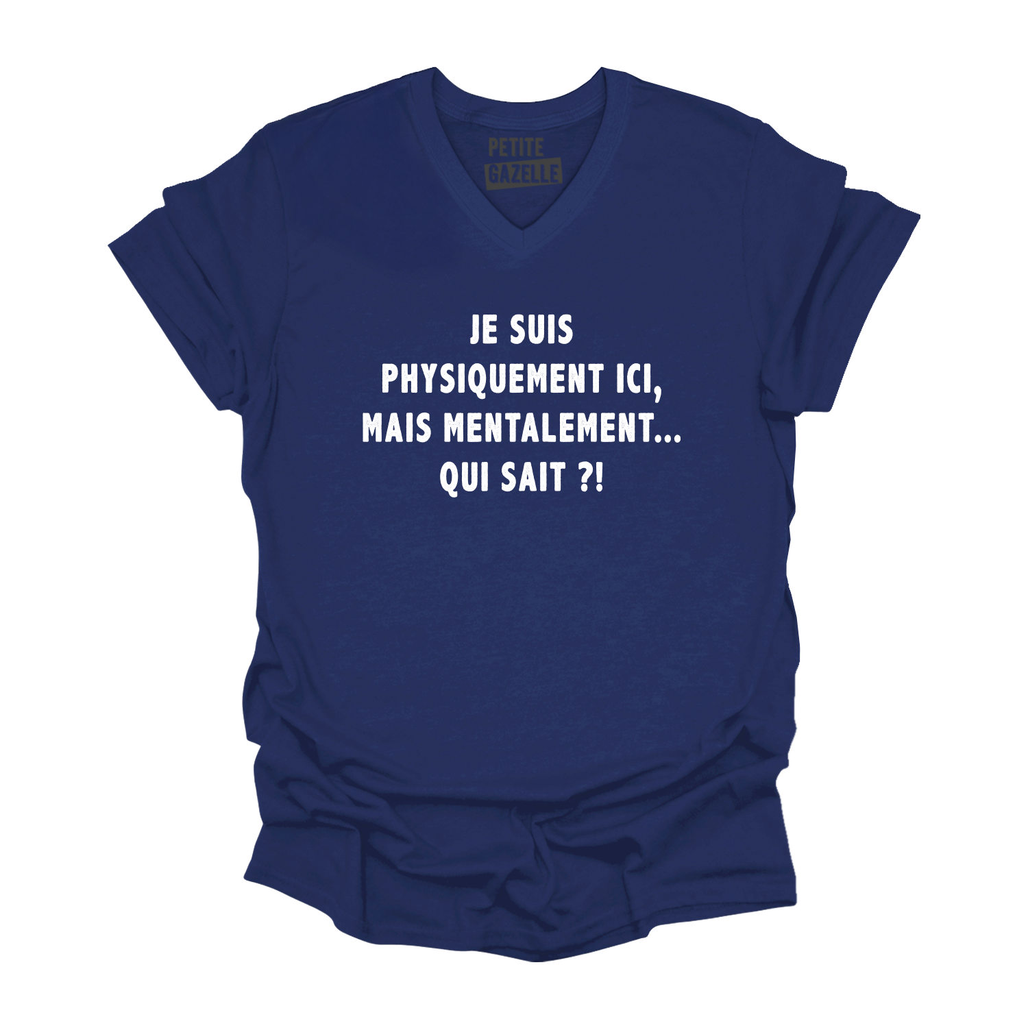 TSHIRT COL en V | Je suis physiquement ici