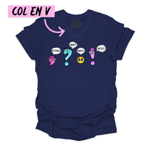 TSHIRT COL en V | Ponctuation