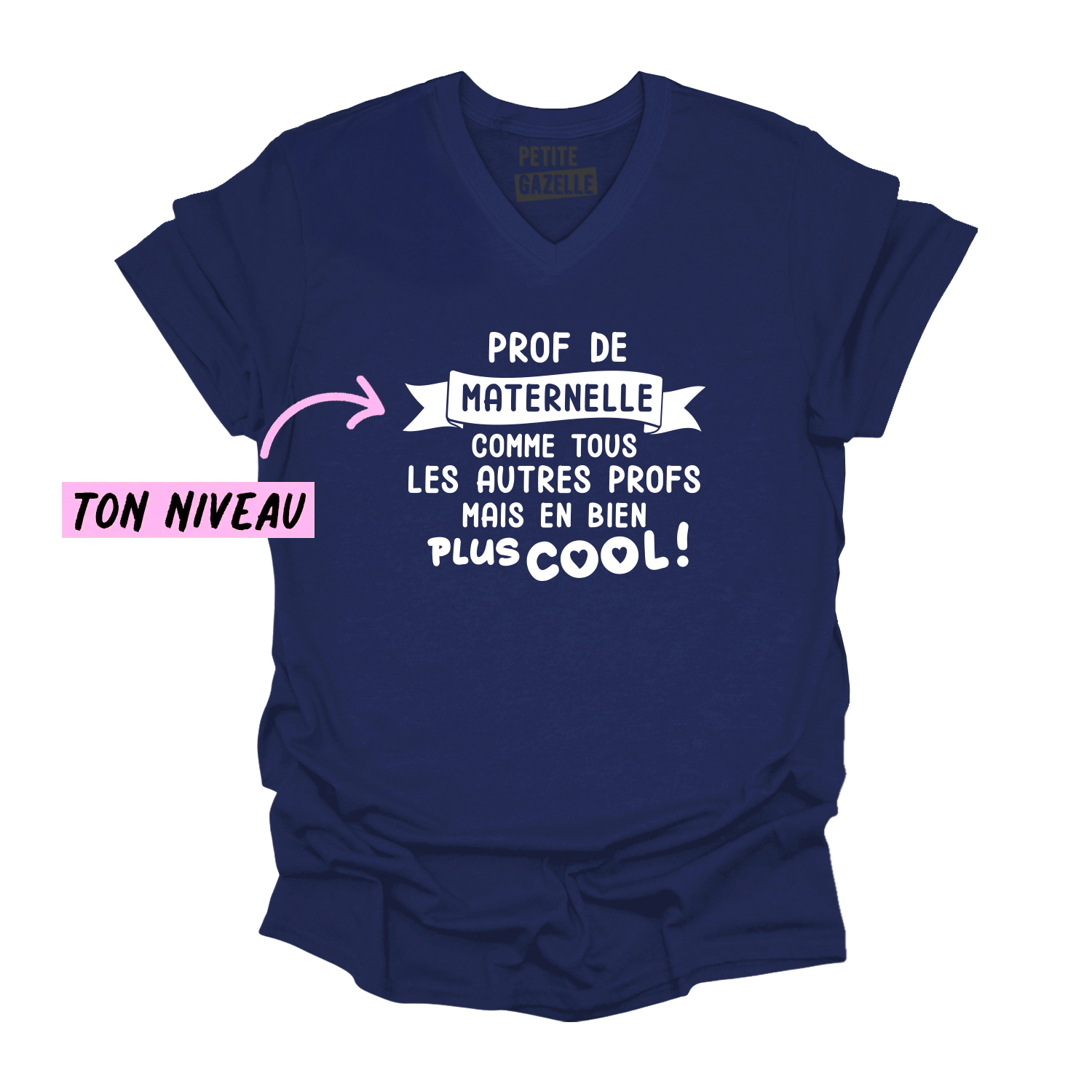 TSHIRT COL en V | Comme tous les autres profs mais en bien plus cool !